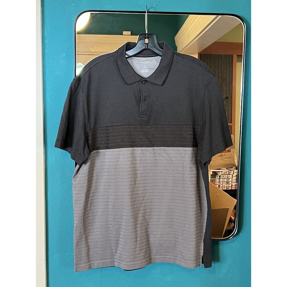 Van Heusen Polo Polo Shirt Mens Large Classic Fit Golf Athleisure Preppy - Picture 2 of 4